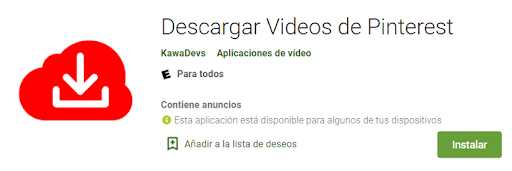 Descargar Videos de Pinterest