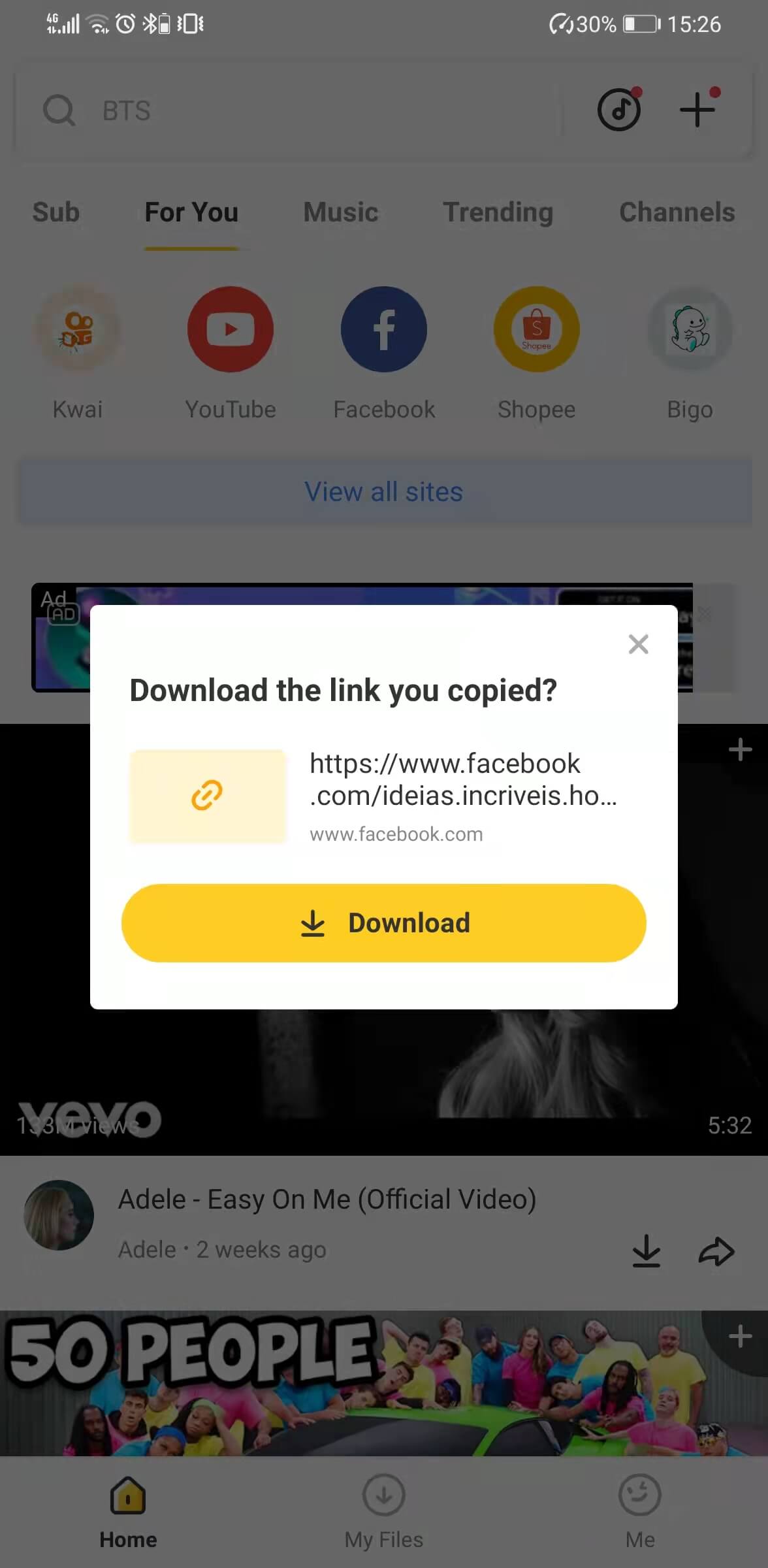 search video on facebook