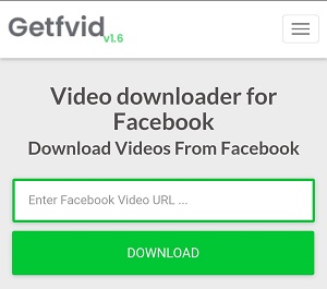 Poderosa programa para descargar videos de Facebook Getvid
