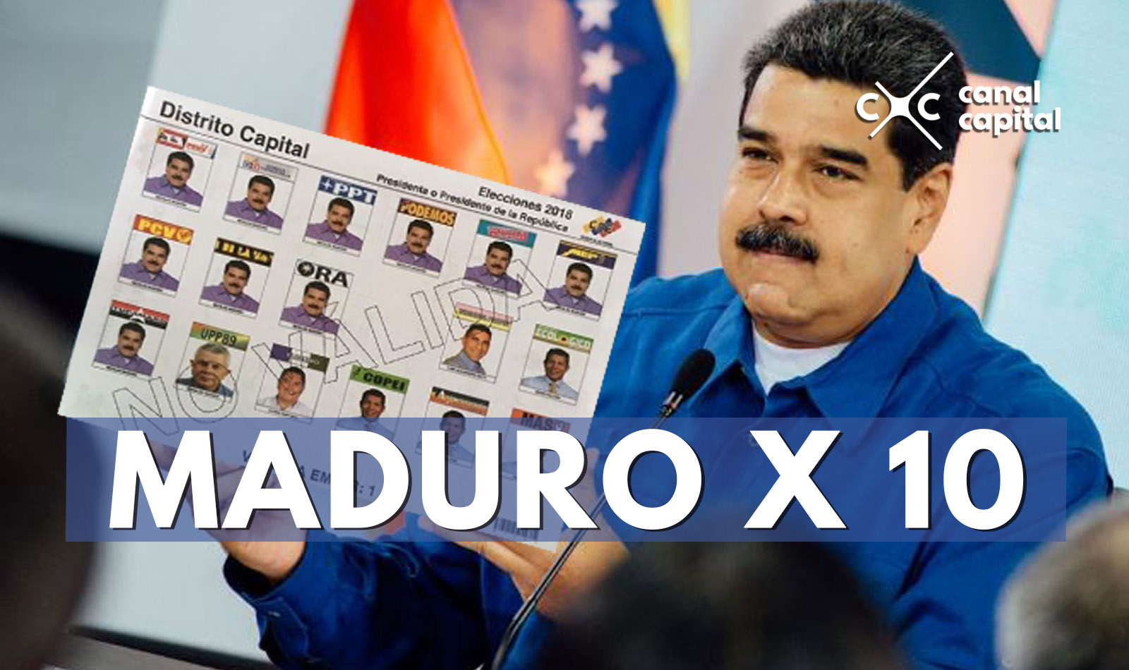 Maduro aparece 10 veces en el tarjetón electoral de Venezuela