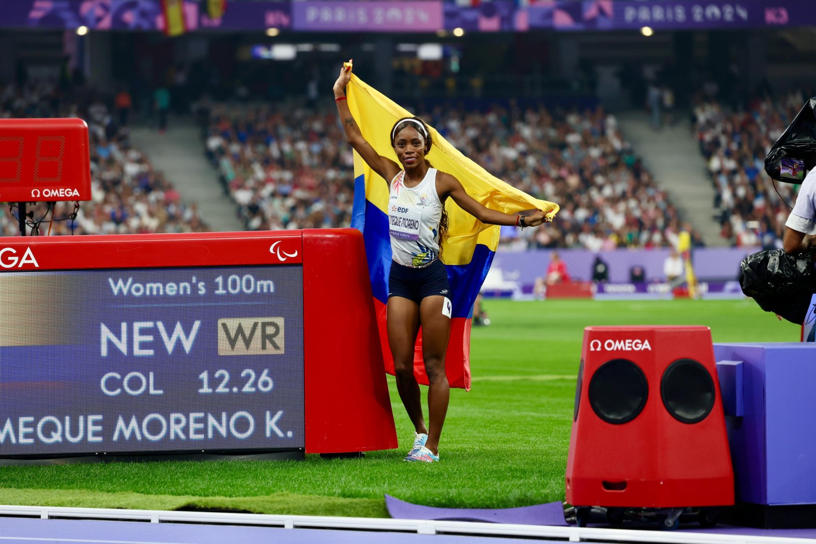 Karen Tatiana Palomeque gana el oro y establece nuevo récord mundial en los 100 metros de París 2024