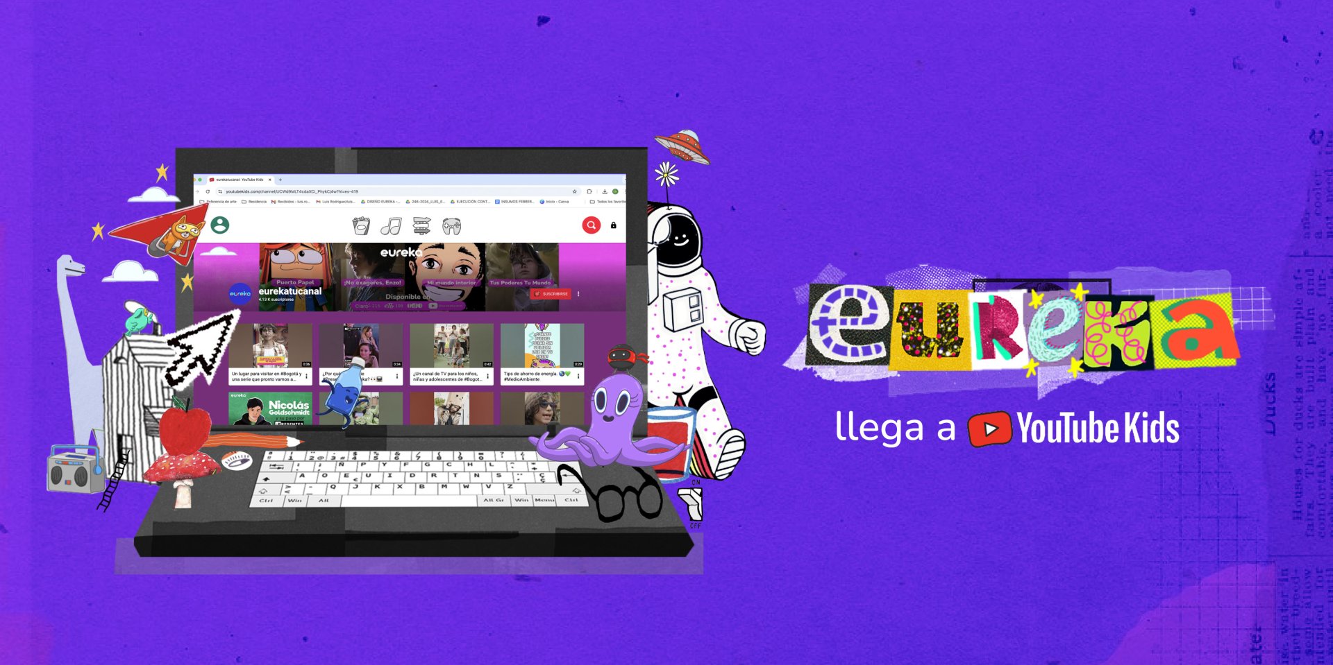 ¡El canal infantil eureka llega a YouTube Kids!