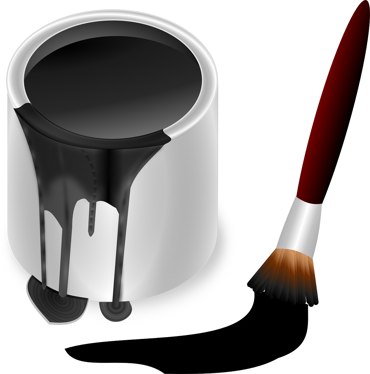 paint pot, pot, color, bucket, painting, paint brush, brush, black, paint pot, paint pot, paint pot, paint brush, paint brush, paint brush, paint brush, paint brush, brush