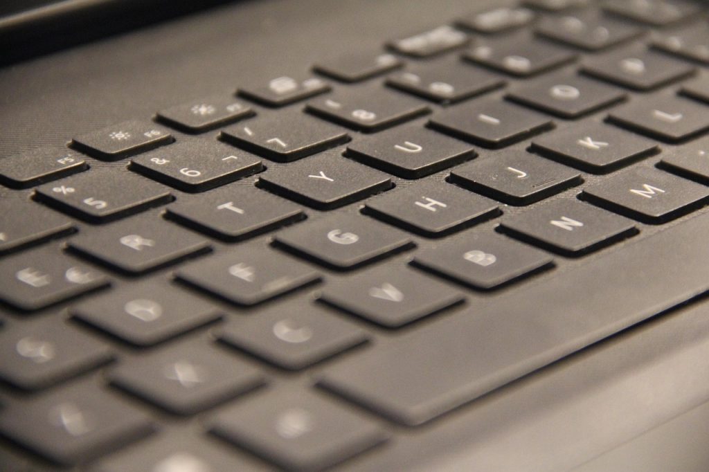 keyboard, laptop, computer, pc, typing, technology, dell, closeup