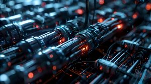 ai generated, technology, circuits, electronics, computer, pcb, motherboard, hardware, cpu, processor, trace, capacitor, semiconductor, connection, microchip
