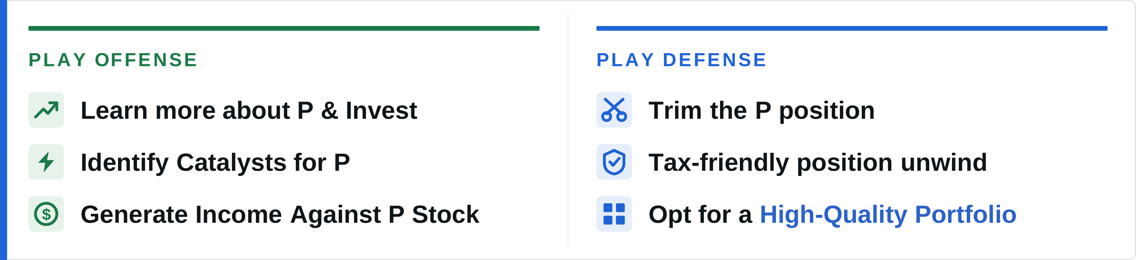 How To Act On P Stock