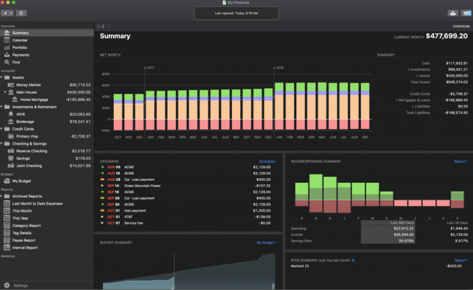 Banktivity's platform. Source: Banktivity