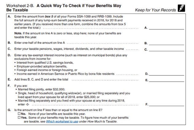 IRS Worksheet 2-B