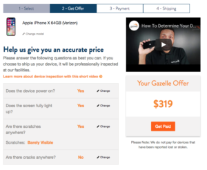 Gazelle's interface.