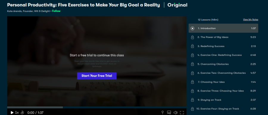 Best for Lifestyle: Personal Productivity: Five Exercises to Make Your Big Goal a Reality by Kate Arends