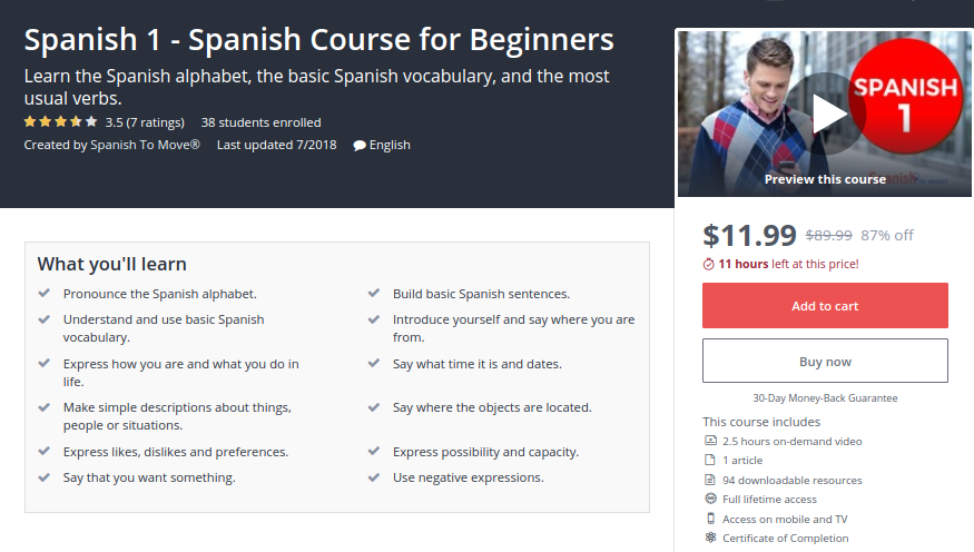 Spanish 1 — Spanish Course for Beginners