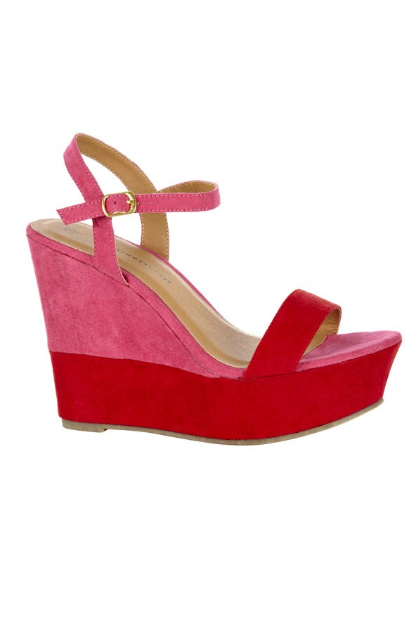 two tone strap wedges