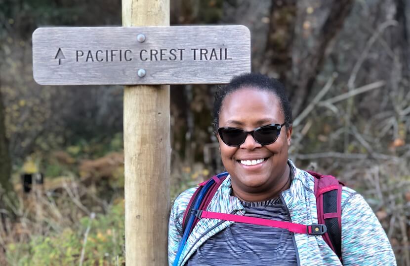 Bisa on the Pacific Crest Trail.