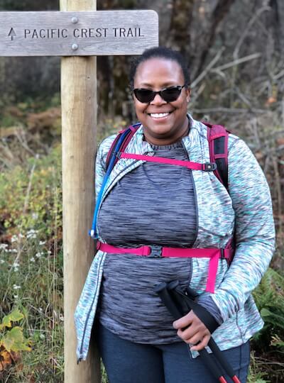 Bisa on the Pacific Crest Trail.