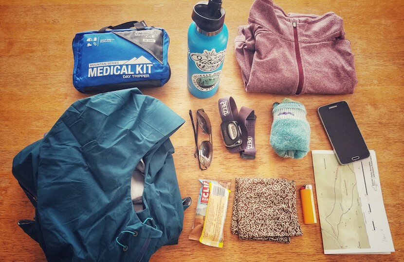 Andrea DiMaio's hiking essentials to fill her day pack with.