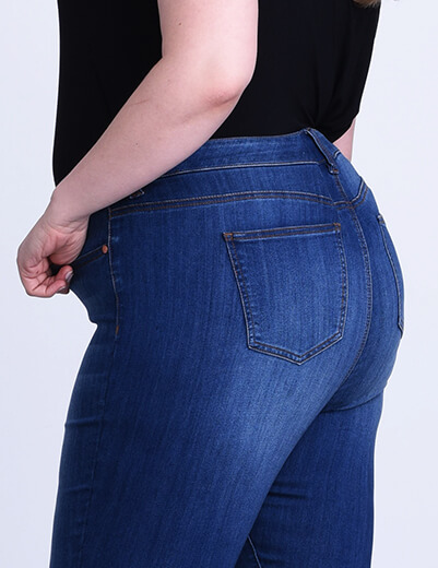 plus-size denim fit issues maintaining shape