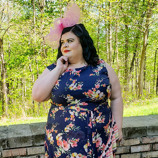 plus-size kentucky derby style author photo