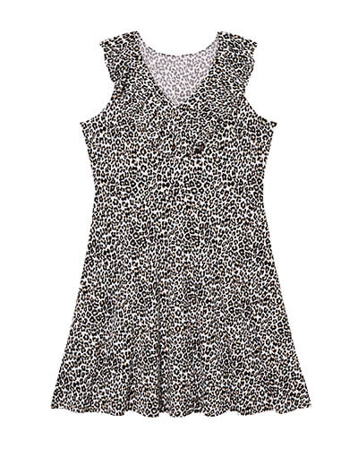 plus-size spring capsule collection leopard print fit and flare dress