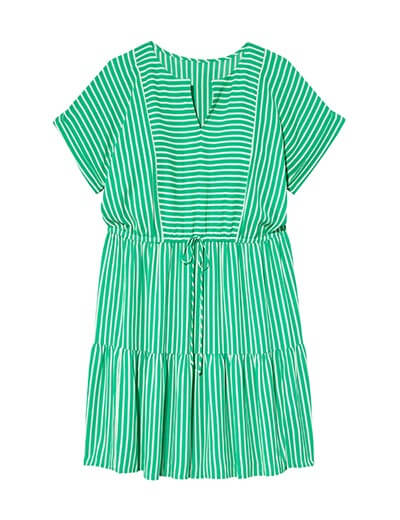 green striped dress