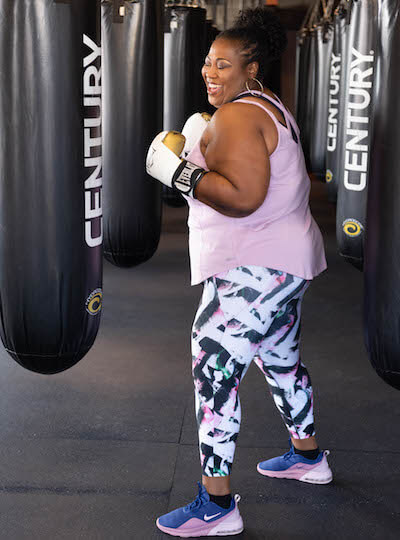 Terri Smith kickboxing.