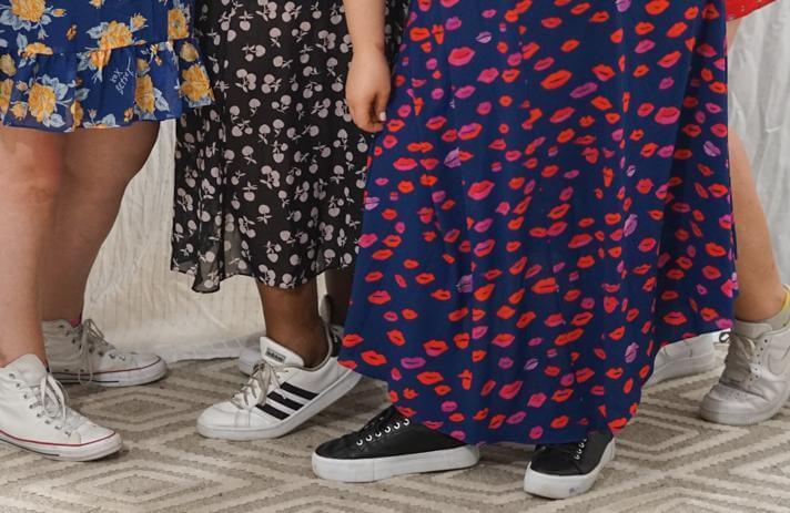 plus-size dress with sneakers betsey johnson dresses and sneakers