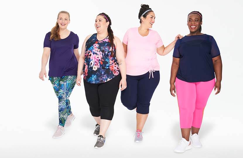 plus-size spin class group shot