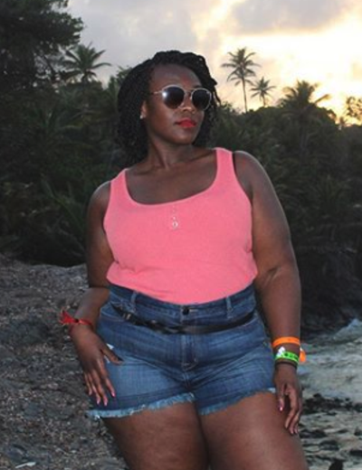 plus size mannequins christine pink tank top denim shorts