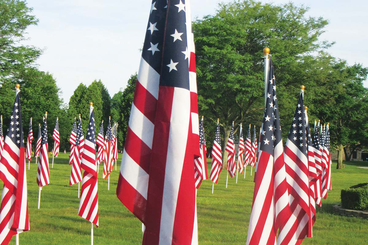 Field of Flags at Oaklawn Memorial Gardens
