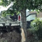 Minor injuries in two-vehicle collision