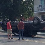 Two-vehicle crash downtown