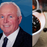 Candidate Morrison holding coffee and politics session