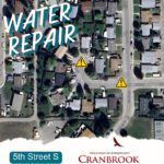 Water main work on 5th Street S block July 25