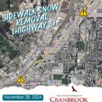 Sidewalk clearing along highway strip to begin