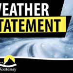 Rainfall warning for Elk Valley