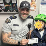 Positive ticket issued to local child for thinking safely