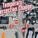 Intersection to temporarily be a four-way stop