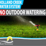 Water restrictions for Holland Creek Water System
