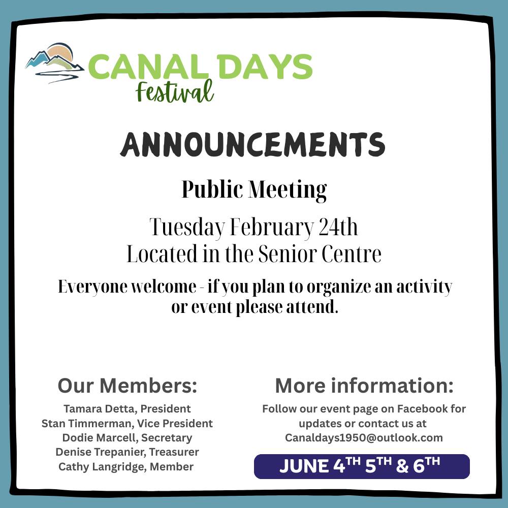 Canal Days Public Meeting