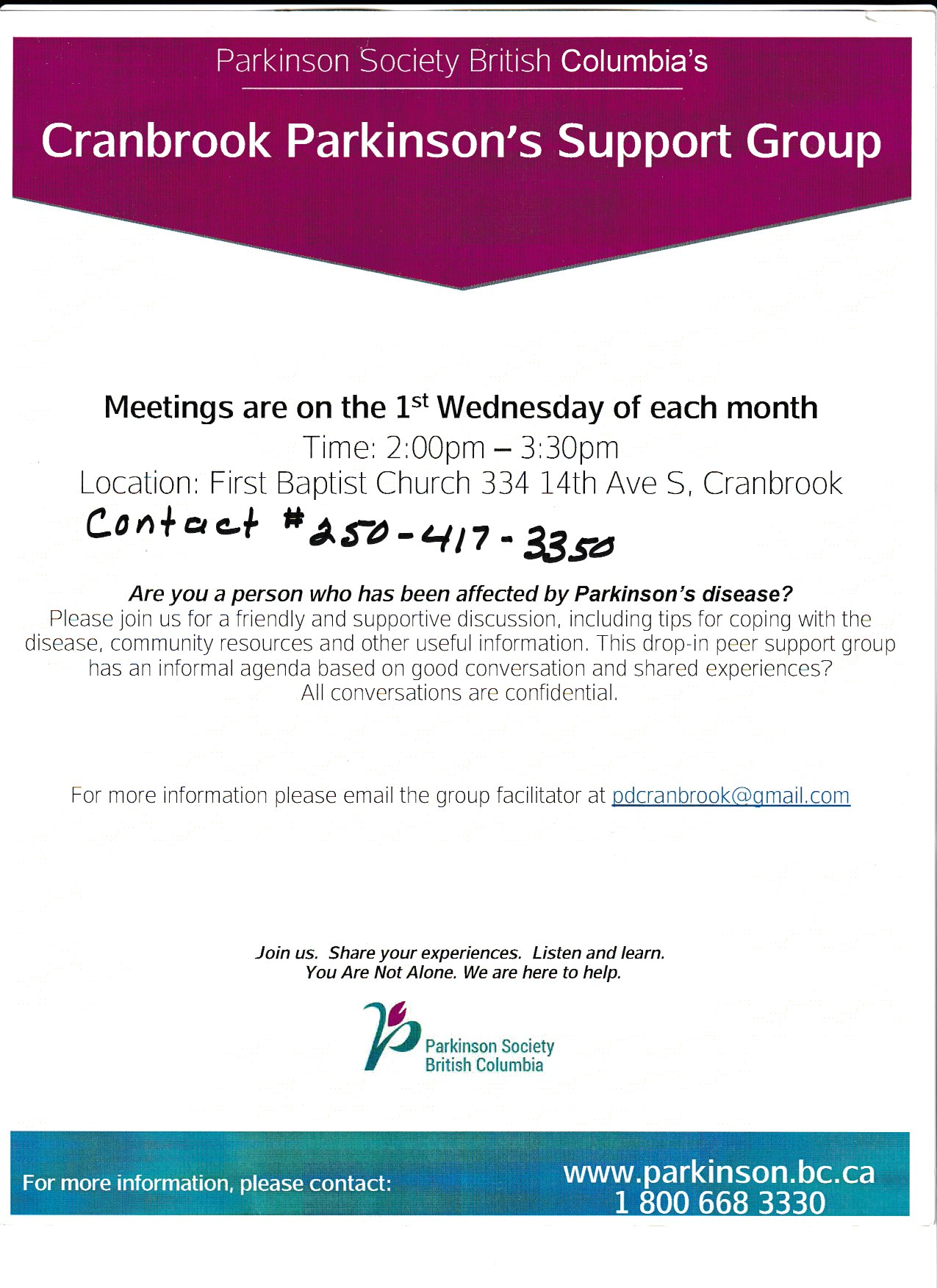 Cranbrook Parkinson’s Support Group
