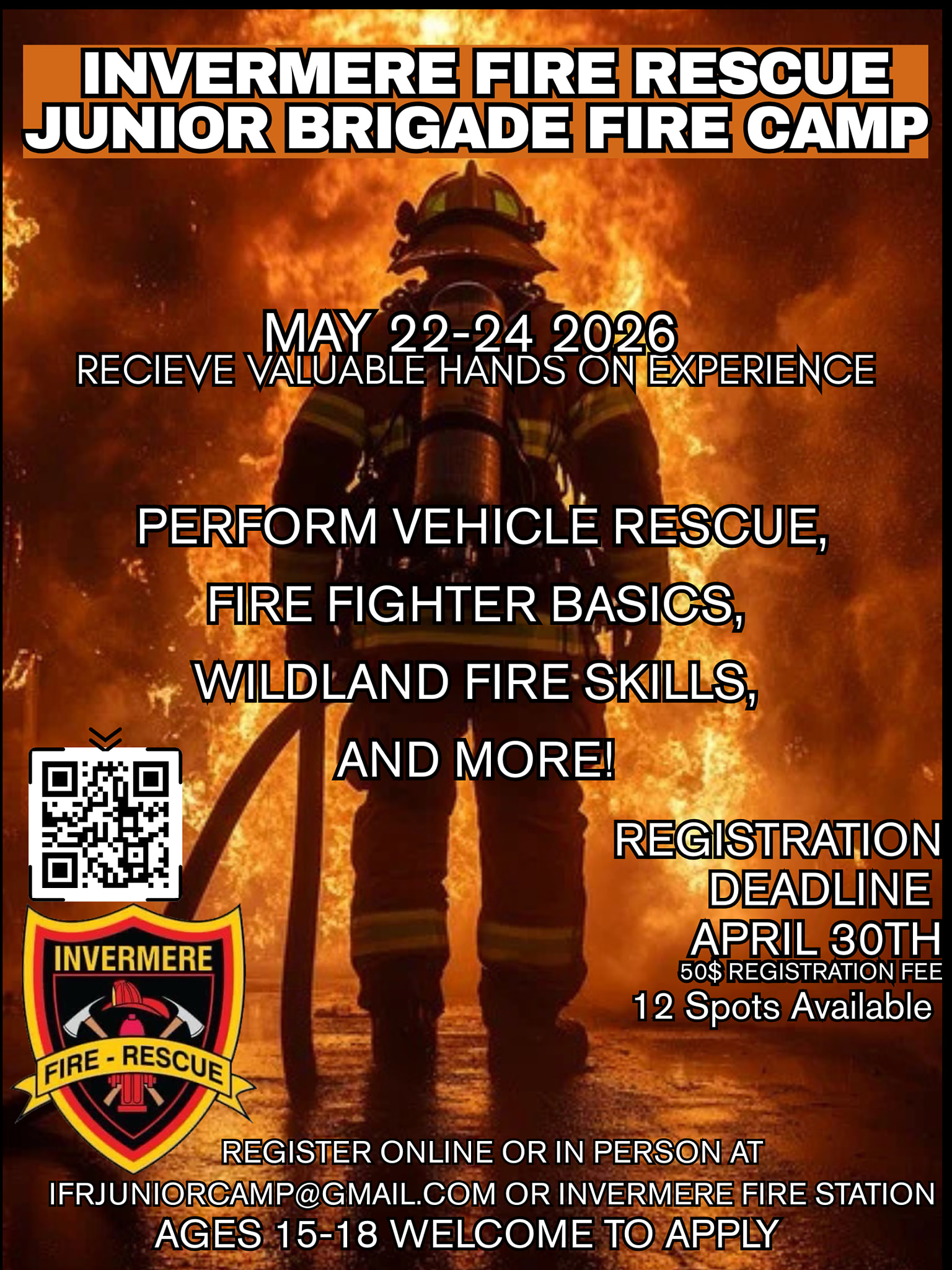 Invermere Fire Rescue Junior Brigade Fire Camp