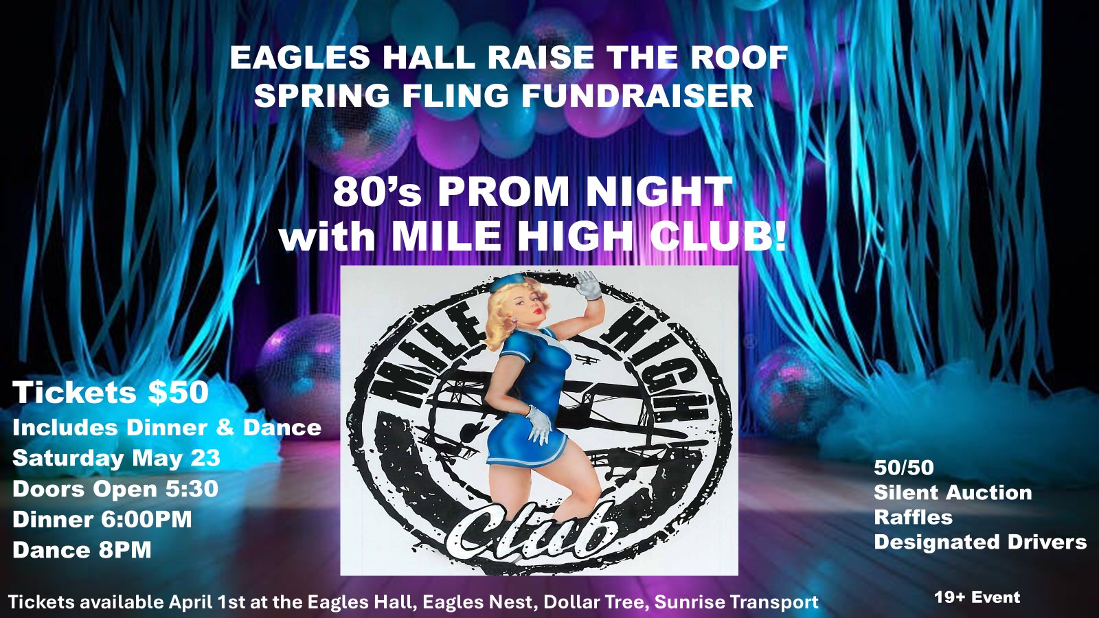 80’s Prom Night with Mile High Club