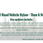 District of Elkford updating ORV Bylaw