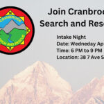Cranbrook SAR hosting intake night April 29