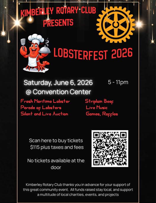 Kimberley Rotary Club presents Lobsterfest 2026