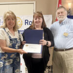 Shannon Fisher honoured by Rotary