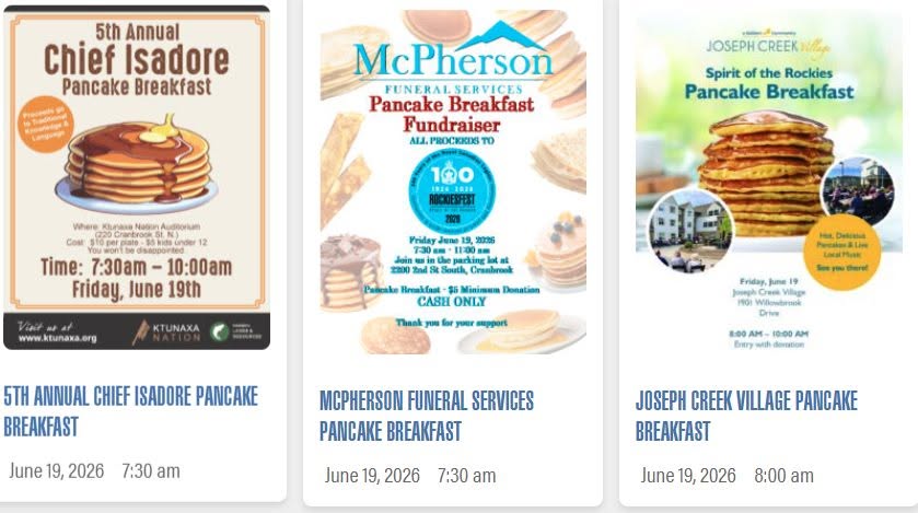 Spirt of the Rockies – Pancake Breakfasts