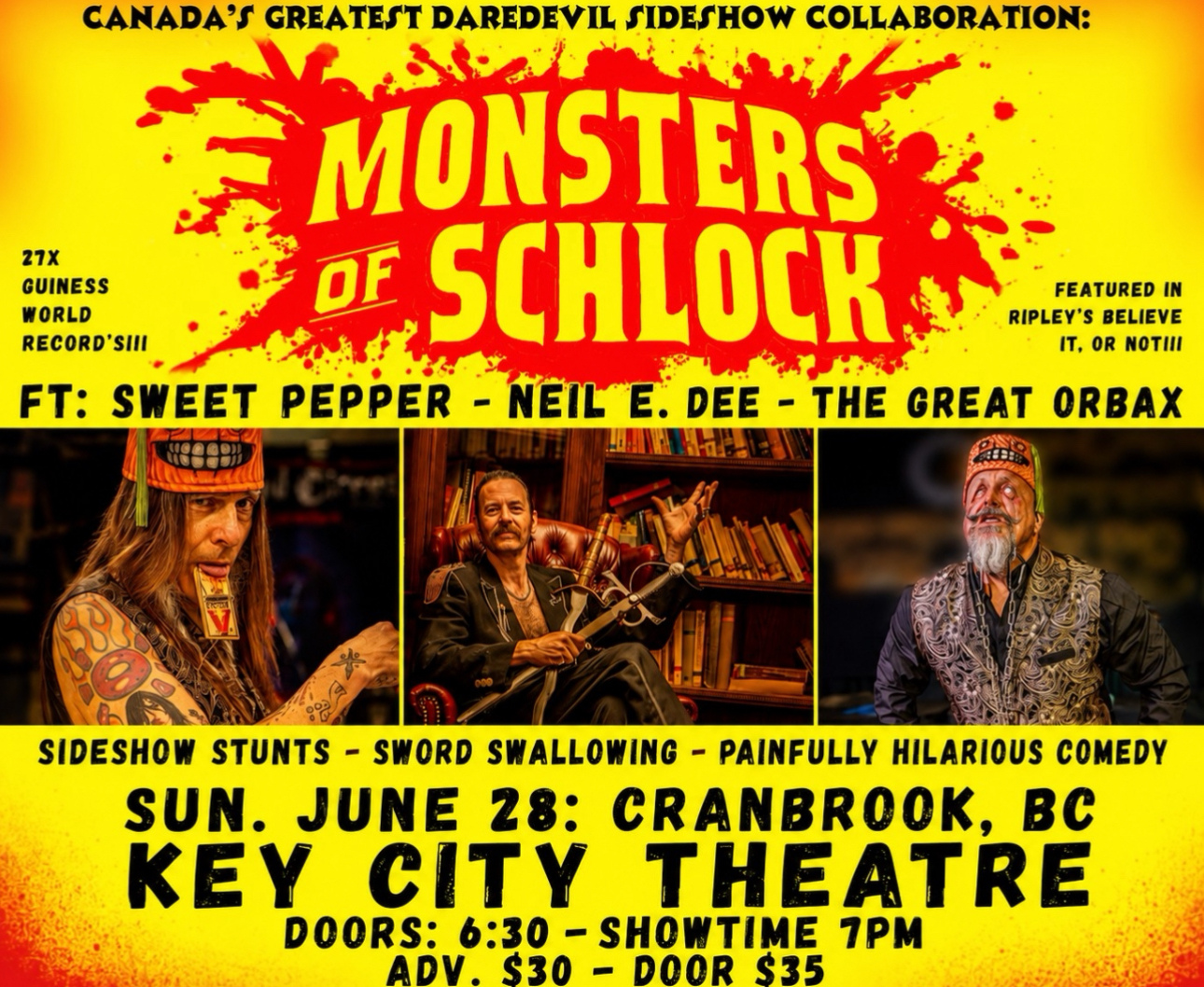 The Monsters of Schlock & Neil E. Dee: Canada’s greatest daredevil sideshow collaboration…