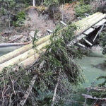 Bridge washed out on Numa Creek trail