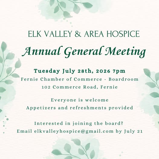 Elk Valley & Area Hospice AGM