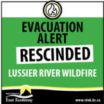 Evacuation Alert rescinded for Lussier River Wildfire